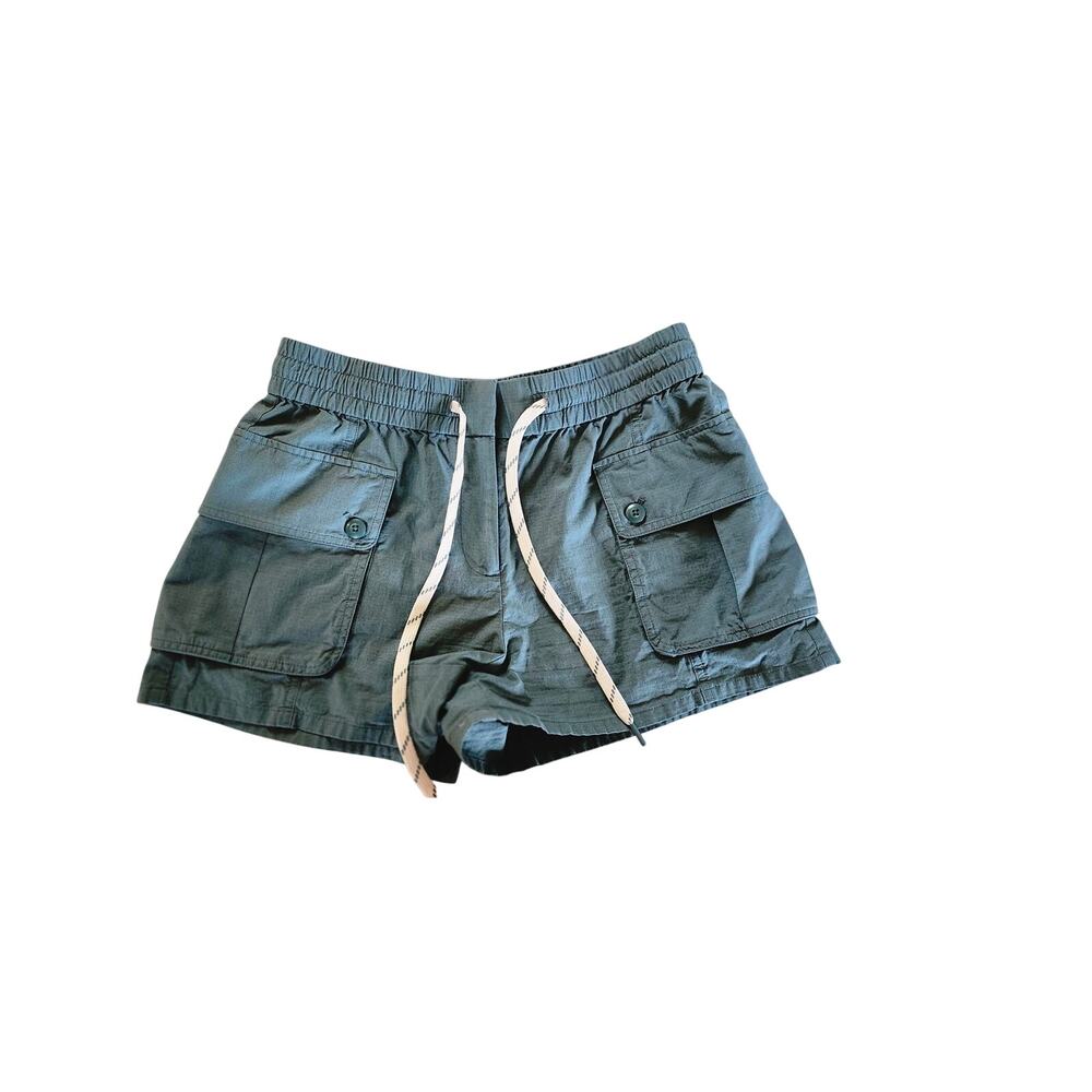 Banana Republic Pull-On Cargo Shorts Women's Medium Robin Egg Blue Utility